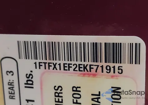 2014 Ford F-150 Stx z USA, uszkodzony, nr VIN 1FTFX1EF2EKF71915